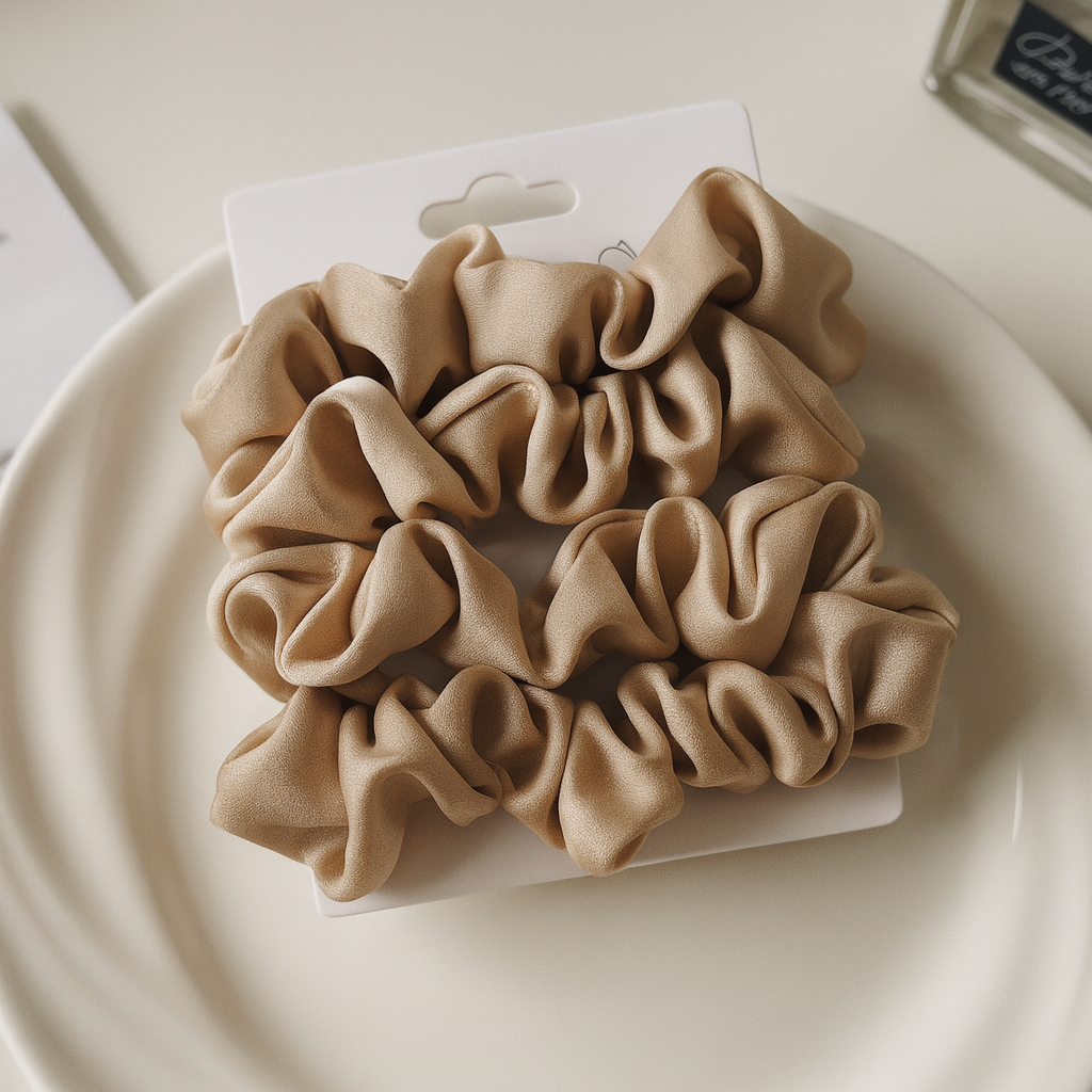 Satin Scrunchie Set (4-Pack)
