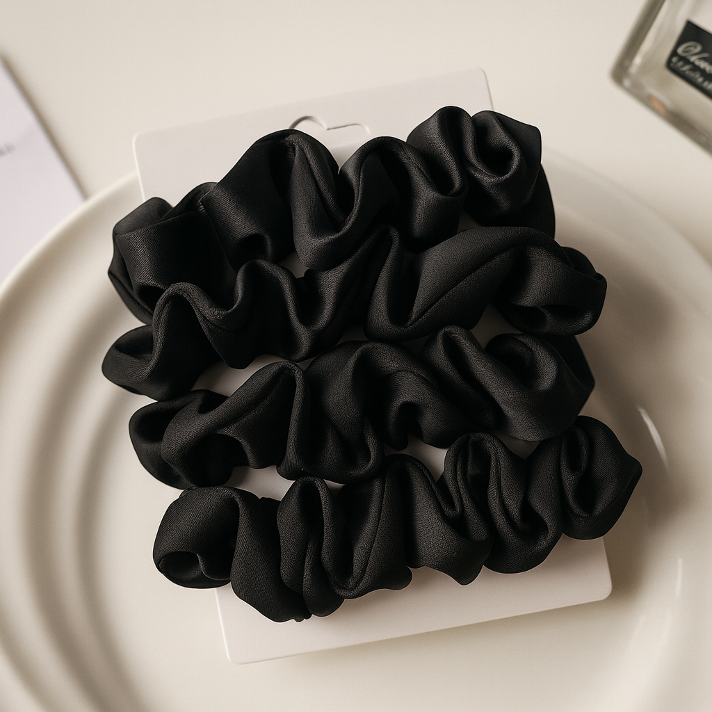 Satin Scrunchie Set (4-Pack)